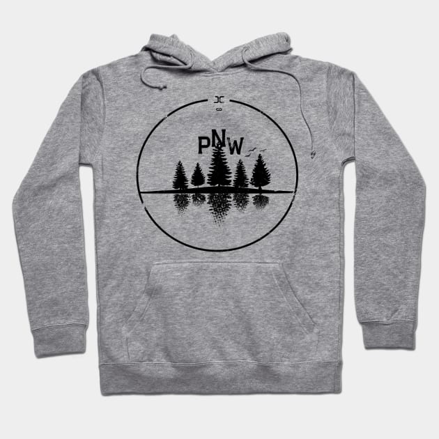 PNW Tree Line Shirt Hoodie by JCclothing16